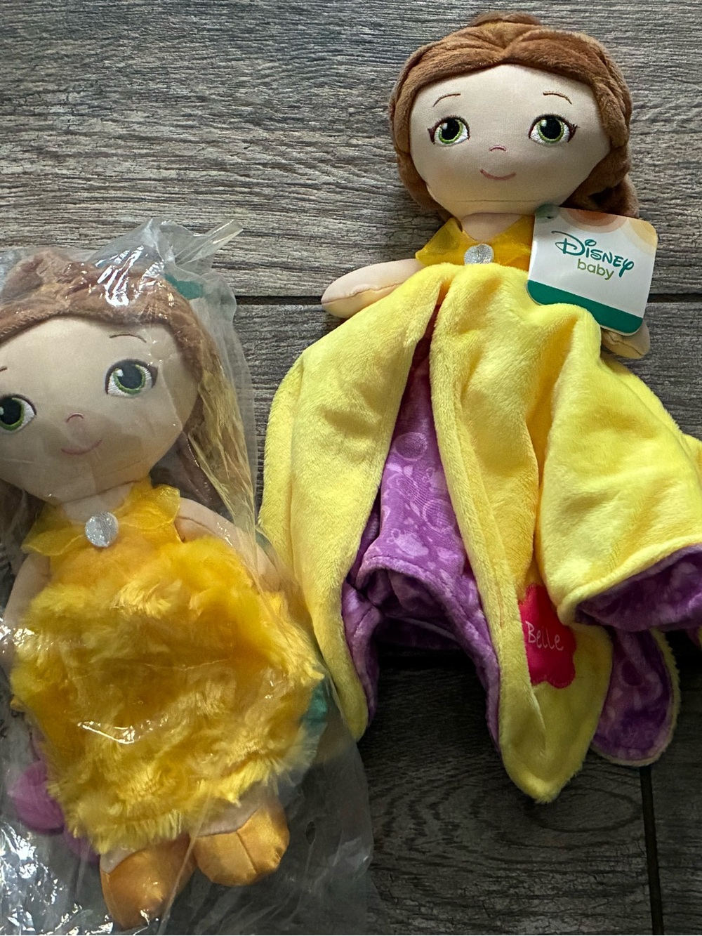 Disney Baby Belle Activity Toy Doll & Plush Security Blanket Bundle NEW